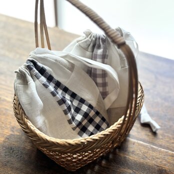 つぎはぎ巾着袋