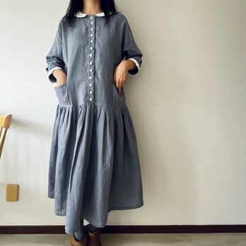 リネン・ローウエストワンピース