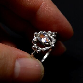 アンデシン・ラブラドライトのデザインリング　11.5号　　～虹の幻想～ 天然石アクセサリー　一点物　macari