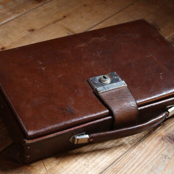 №074　革トランク　小型　収納　古道具　古雑貨