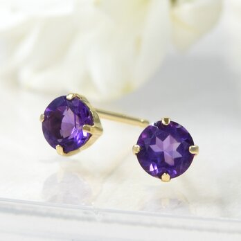 K18 アメシスト ピアス CK059CIBSN