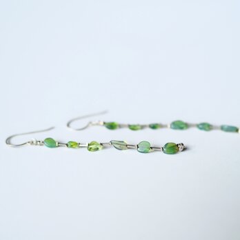 -green Opal- long pierce