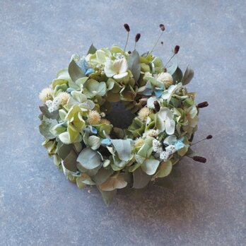 ユーカリと紫陽花のミニリース