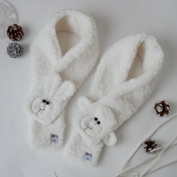 ベビー・キッズ小物　もこもこシープマフラー