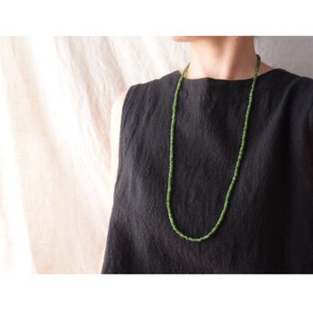 Green jade Necklace／グリーンジェード ロングネックレス