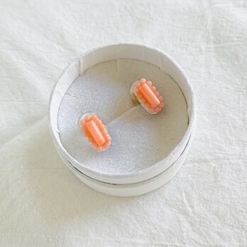 【ピンク珊瑚×つぶつぶピンク珊瑚】イヤリング