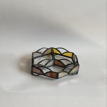 ガラスの小物入れ（ピンク）