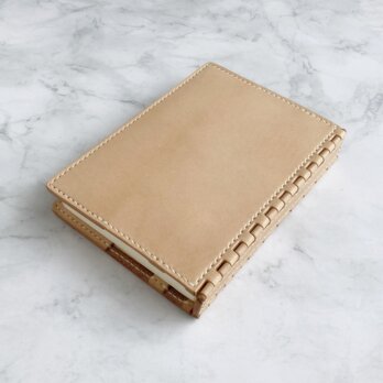 蝶番のレザーブックカバー Natural