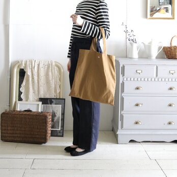 レコードバッグ/コットンリネン キャメルブラウン