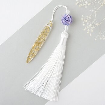 帯飾り 「 紫陽花 しっとり紫 」 紫色 つまみ細工 根付 夏 浴衣 梅雨 着物 シンプル 普段使い 夏祭り ラッピング