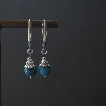 旅人Ⅱ ~ターコイズのフレンチフックピアス