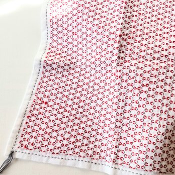 『 夕焼け』色の   刺し子のふきん/カバー