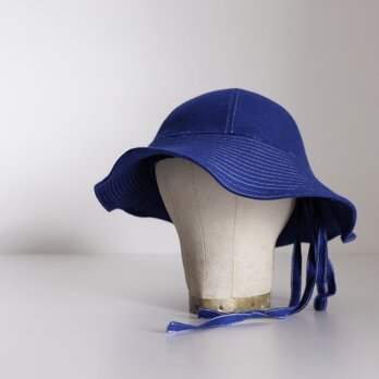 フェルトハット/圧縮ウールジャージー【 ロイヤルブルー 】/ felt hat / wool jersey