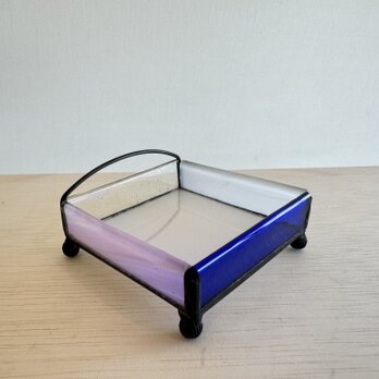 morning sea ステンドグラス　小物入れ　希少　アンティークガラス