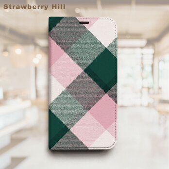 チェック ブロックチェック   ベルトなし 帯なし ベルトレス 手帳型 iPhone スマホ ケース カバーのコピーのコピー