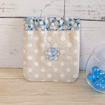 ラメが可愛い水玉バネポ手のひらサイズ