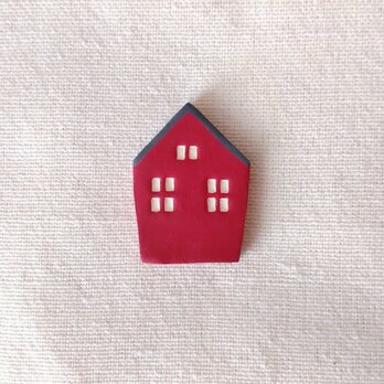 あかいおうちブローチ