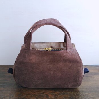 ☆一点物☆ あおり手提げバッグ ピッグスエード ブラウン