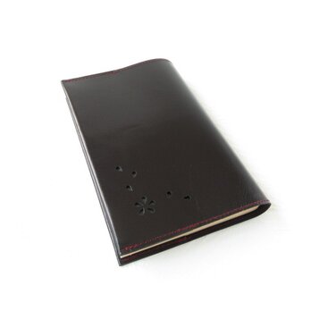 ハヤカワ文庫トールサイズ対応《ゴートスキン》「HANABIRA」・ブラック・一枚革のブックカバー・0597