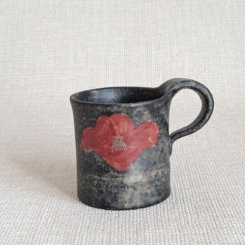 マグカップ（金銀彩紅椿紋c）