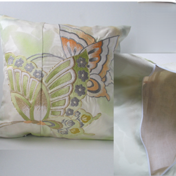 u153　着物クッションカバー　座布団カバー　ファスナー　40x40cm　おしゃれ