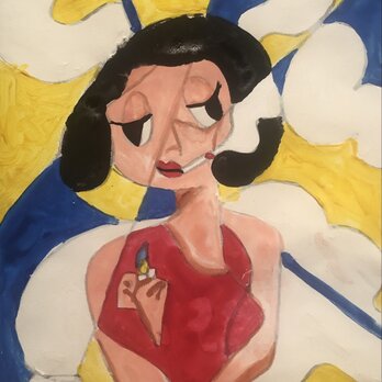 タバコを吸うキュビズムおかっぱこ