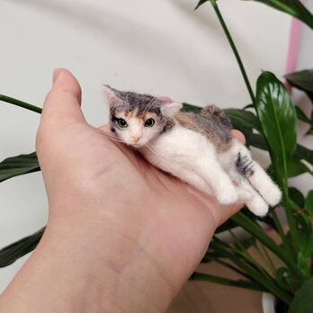 [オーダーメイド] 羊毛フェルト 猫 ネコ、ペット ぬいぐるみ、うちの子 人形 似顔絵、愛猫 誕生日 プレゼント、猫好き 贈り物