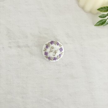 リースブローチ8(薄紫・砂色・LF)