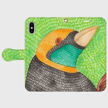 舞い踊る一瞬のきらめき｜アカカザリフウチョウ・サンガランデの帯ありiPhoneケース