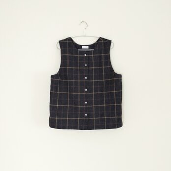 ベスト　起毛コットン　ネイビー
