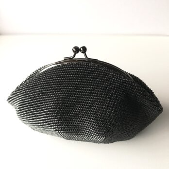 Beaded Pouch --Shiny Black-- (XL)