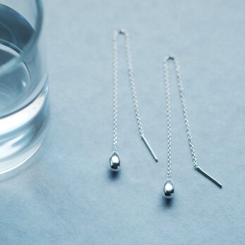 ドロップ チェーン ピアス シルバー925