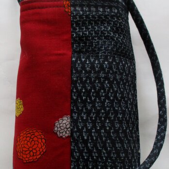 ８３８３　絣と花柄の着物で作ったスマホポーチ＃送料無料