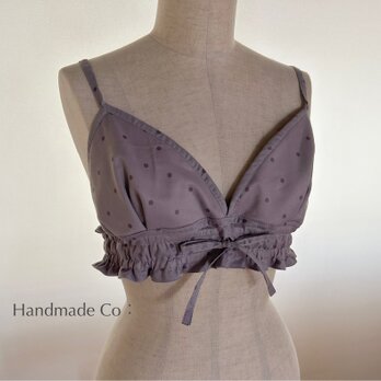 Choose! シンプルな、、ストレスフリー ブラ : : purple dots