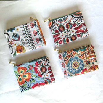フランス生地　アラビアのtapis 小銭入れ　カード入れ　薬入れ　コスメ入れ