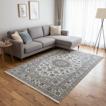 ペルシャ絨毯ナイン産　9Laノーラ　5大産地　ラグ　246x150㎝