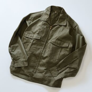 1970年代 日通商事 ODカラー ワークジャケット 制服 身幅広め ボックスシルエット ジャパンヴィンテージ