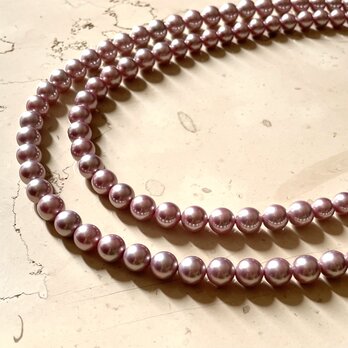 二連パールネックレス　アロマパープル