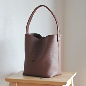 ワンハンドルレザーバッグ　ミニ　ココア