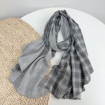 春 夏 秋  綿 チェックストール 母の日ギフト 敬老の日