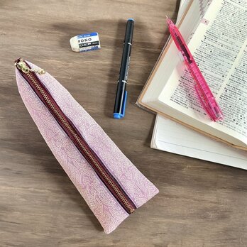 【エスニック】畳縁　テトラ型　ペンケース　ピンク　バラ色　オリエンタルのコピー