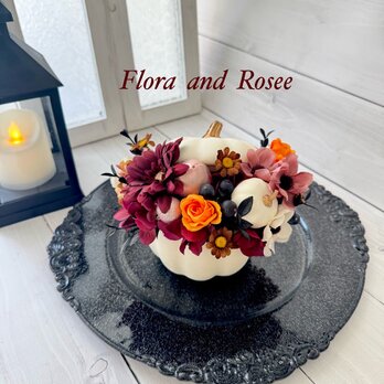 大人ハロウインのかぼちゃアレンジ