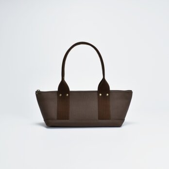 【受注製作】よこながファスナートート（ダークブラウン）