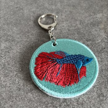 刺繍キーホルダー■ベタ■熱帯魚