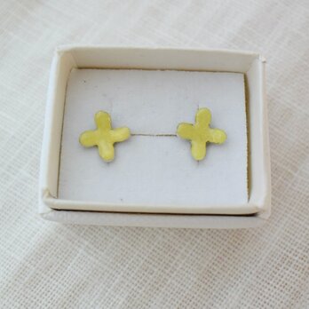 野花のシングルピアス　黄色