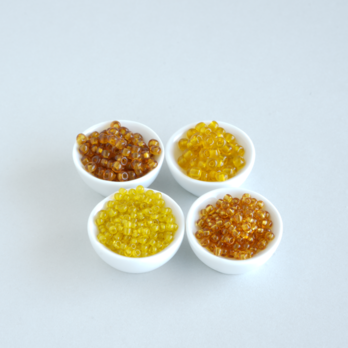 フランス製 ヴィンテージ シードビーズ セット * はちみつとキャラメル *