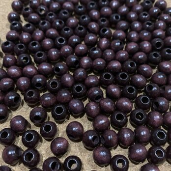 穴が大きめウッドビーズ8mmダークブラウン200個
