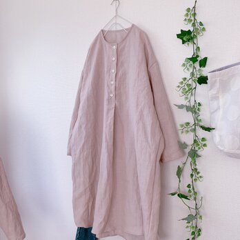 リネンヘンリーネックワンピース