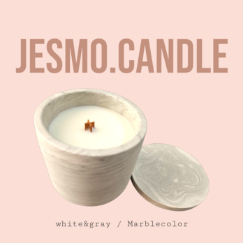 ソイキャンドル 木芯 ジェスモナイト マーブル柄　石膏　インテリア雑貨　ギフト　プレゼント