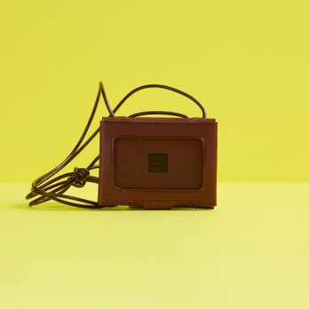 IDカードケース 〈ホック式〉 （チョコ）【R-011-MBL】